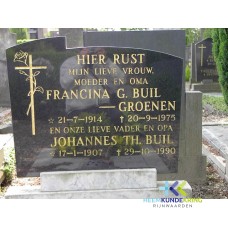 Grafstenen kerkhof Herwen Coll. HKR (301) F.G.Buil-Groenen & J.Th. Buil